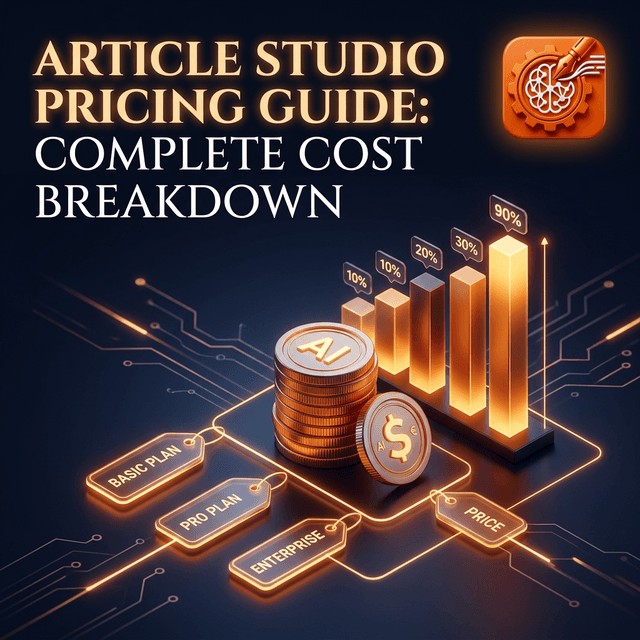 Article Studio pricing comparison chart showing model costs