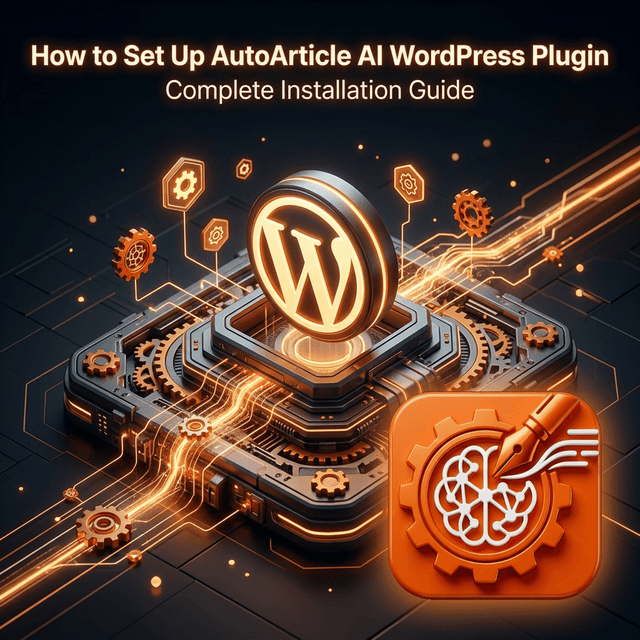 WordPress logo deeply integrated with a powerful AI neural network for autonomous content execution