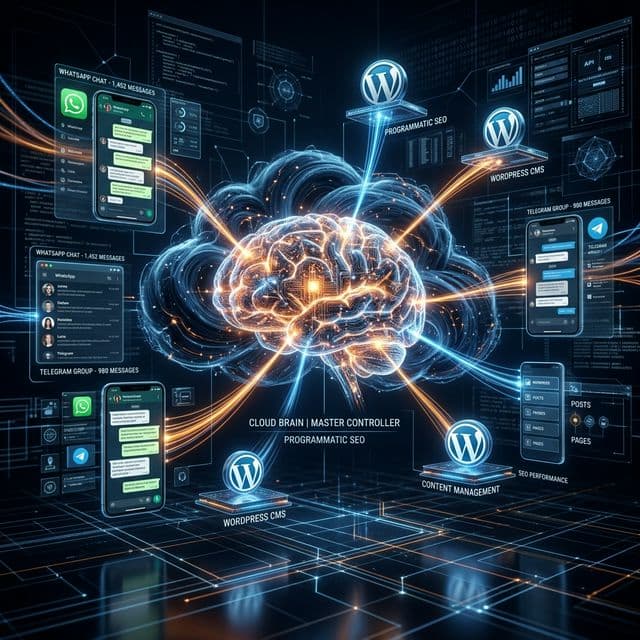 A secure cloud computing core representing the Master Bot